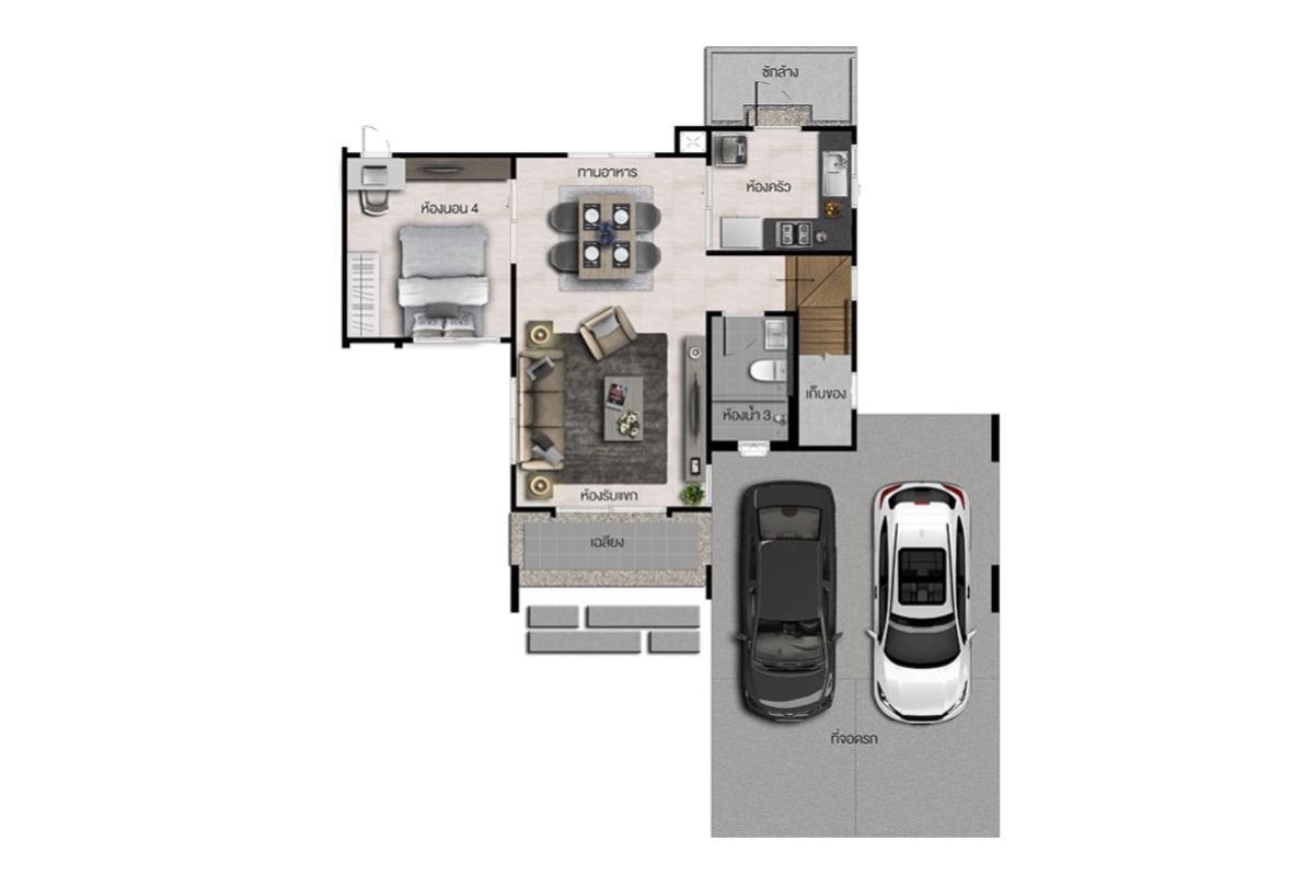 ขายบ้านบางนา แบริ่ง ลาซาล : ขายบ้าน  คณาสิริ บางนา บางบ่อ บางบ่อ สมุทรปราการ CX-137372