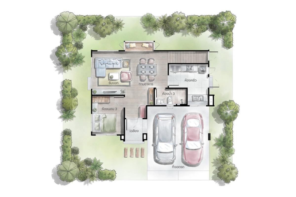 ขายบ้านนวมินทร์ รามอินทรา : ขายบ้าน  สราญสิริ จตุโชติ ออเงิน เขต สายไหม กรุงเทพ CX-137293