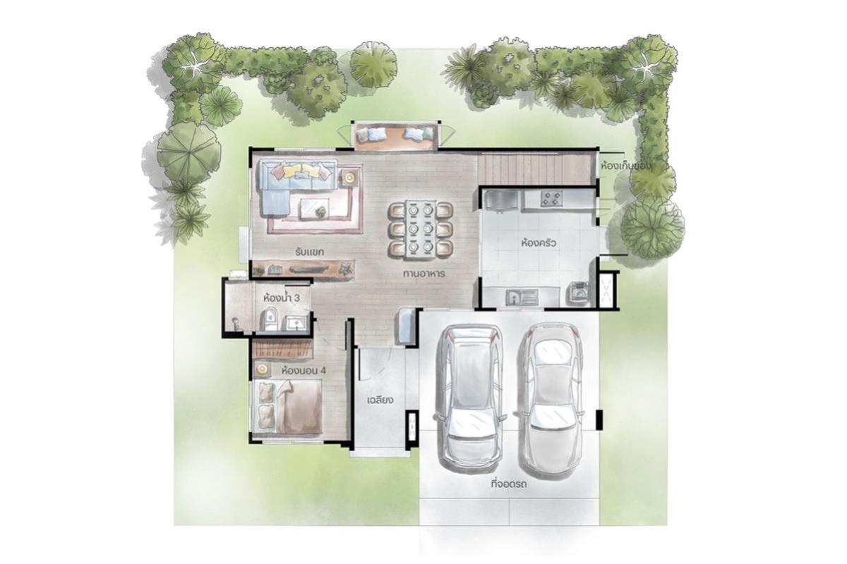 ขายบ้านนวมินทร์ รามอินทรา : ขายบ้าน  สราญสิริ จตุโชติ ออเงิน เขต สายไหม กรุงเทพ CX-137290