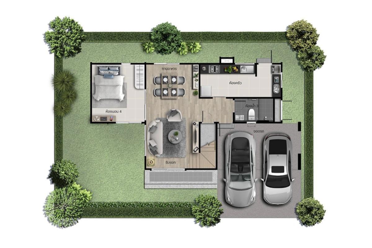 ขายบ้านนนทบุรี บางใหญ่ บางบัวทอง : ขายบ้าน  อณาสิริ รัตนาธิเบศร์ MRT-บางพลู บางรักพัฒนา บางบัวทอง นนทบุรี CX-137009