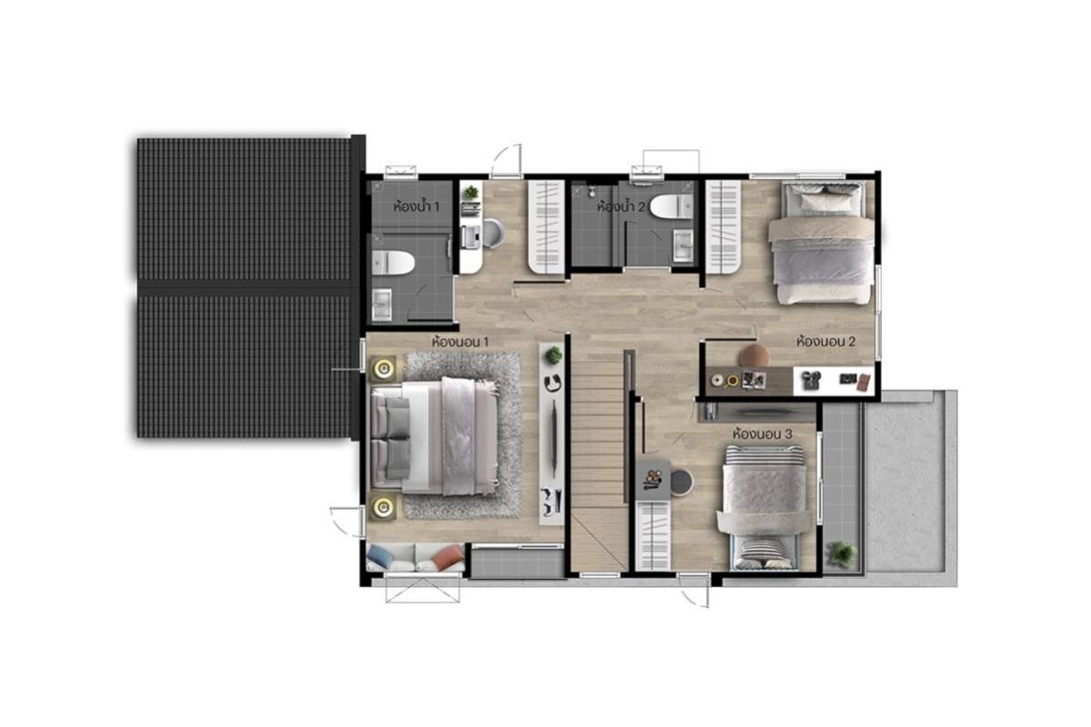 ขายบ้านนนทบุรี บางใหญ่ บางบัวทอง : ขายบ้าน  อณาสิริ รัตนาธิเบศร์ MRT-บางพลู บางรักพัฒนา บางบัวทอง นนทบุรี CX-137009