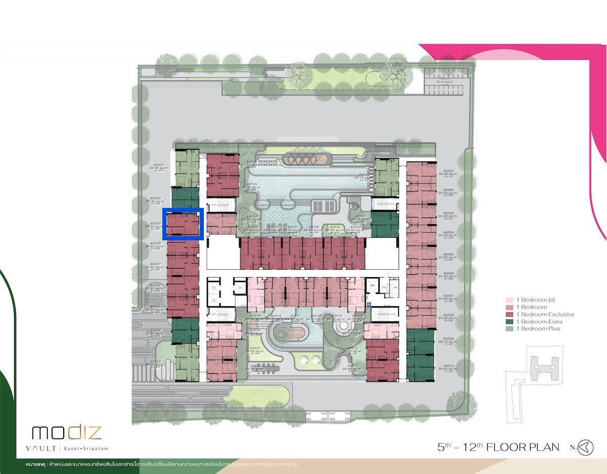 ขายดาวน์คอนโดเกษตรศาสตร์ รัชโยธิน : (ขายดาวน์) เจ้าของขายเอง Modiz Vault Kaset Sripatum โมดิซ วอลท์ เกษตร ศรีปทุม ห้อง 26.20 ตารางเมตร
