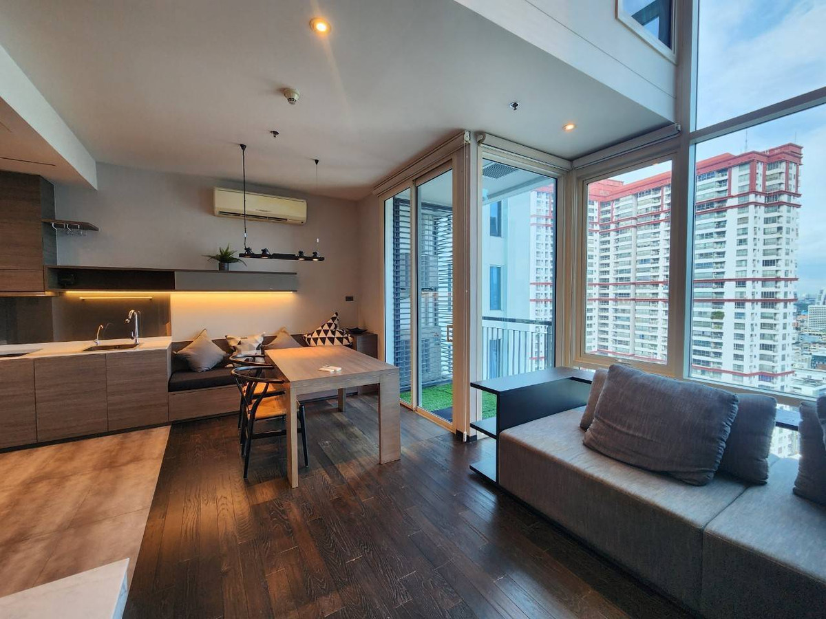 ให้เช่าคอนโดราชเทวี พญาไท : For Rent Condo Villa Rachatewi Duplex fully furnished (S03-2180 ) 