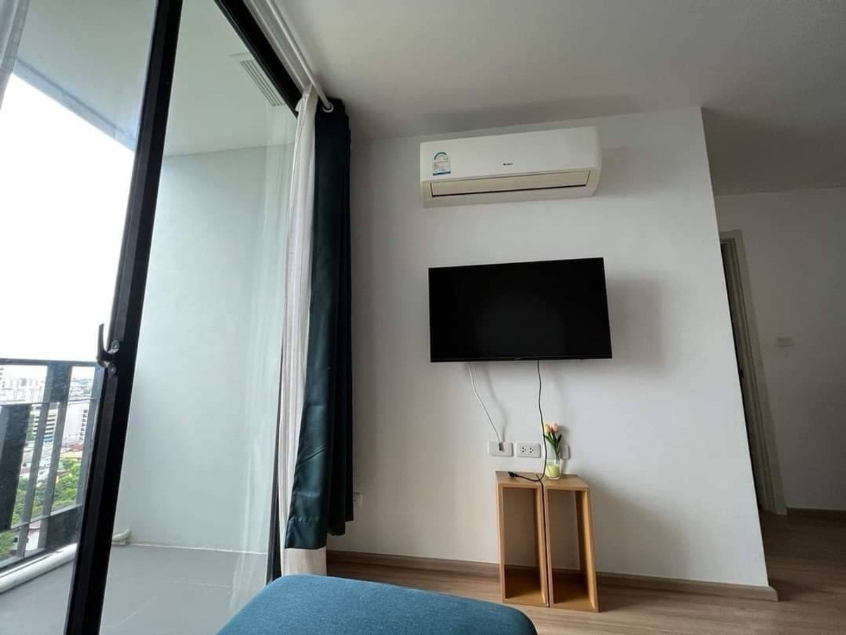 For RentCondoOnnut, Udomsuk : Luxury condo for rent next to BTS Artemis Sukhumvit77 project, complete with furniture and electrical appliances, ready to move in. 15th floor, city view, 14,000 baht