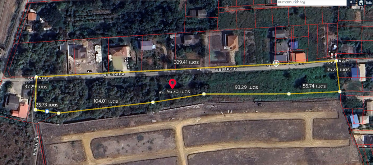 For SaleLandPathum Thani,Rangsit, Thammasat : 🔥 The plot is very beautiful! Pink land plan, 8 rai, Bang Khu Wat, front width almost 330 m., in a community zone - has potential. Grows in the city of Pathum Suitable for immediate project, title deed ready! 🔥