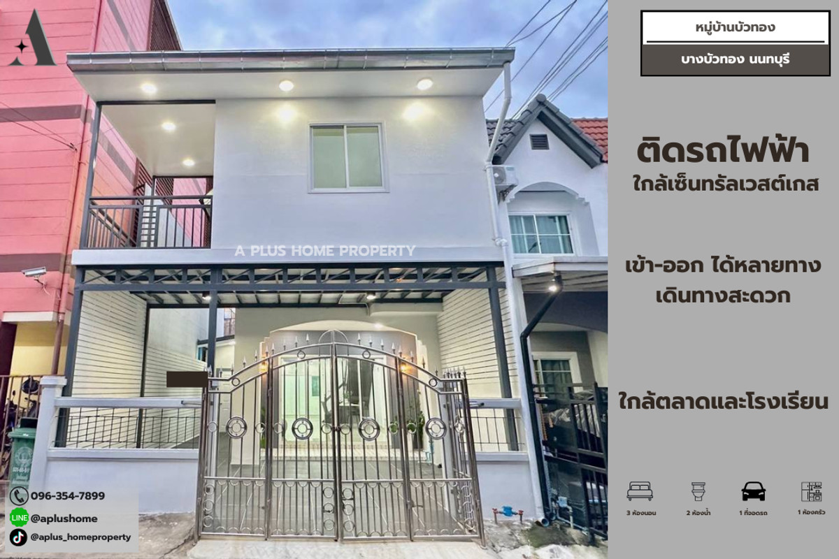 For SaleTownhomeNonthaburi, Bang Yai, Bangbuathong : #Bua Thong Village #Bang Bua Thong