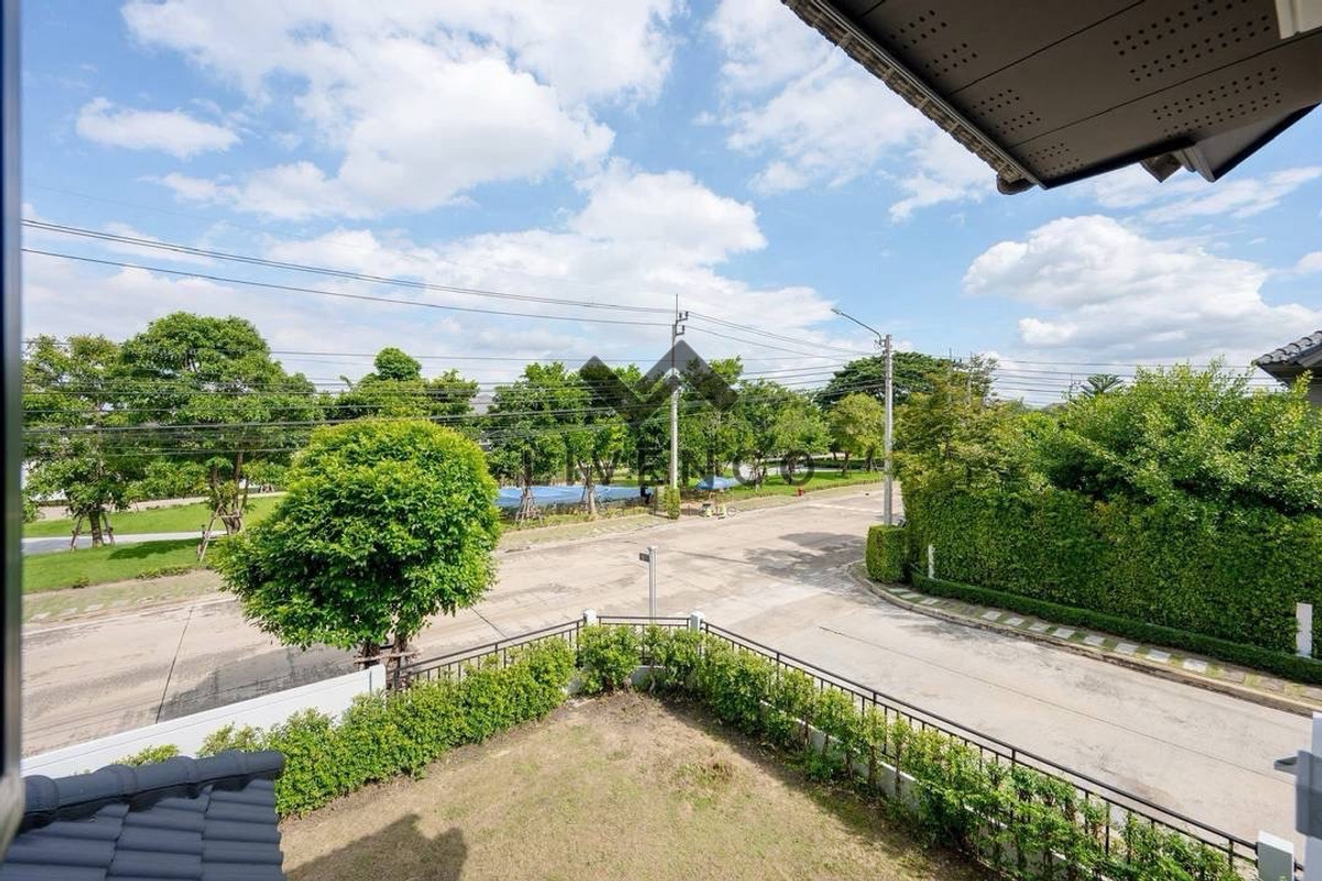 For SaleHousePhutthamonthon, Salaya : Single house for sale, Pave (Pinklao-Salaya)  View in front of the garden, corner plot ♥️