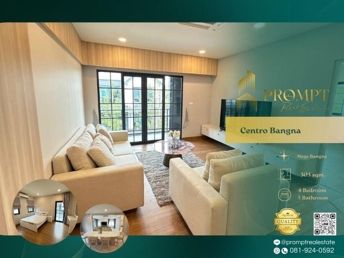 ให้เช่าบ้านบางนา แบริ่ง ลาซาล : CD03496 - Centro Bangna :  เซนโทร บางนา - #MegaBangna #International School (SISB / TCIS / Concordian) #Bangna

Prime Bangna location near Mega Bangna and a top-tier international school—perfect for practical and convenient suburban living.
(位于邦那核心区域，毗邻大型