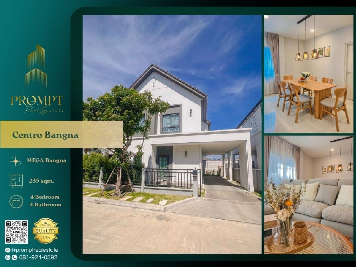 ให้เช่าบ้านบางนา แบริ่ง ลาซาล : CD03709 - Centro Bangna :  เซนโทร บางนา - #MegaBangna #International School (SISB / TCIS / Concordian) #Bangna

Prime Bangna location near Mega Bangna and a top-tier international school—perfect for practical and convenient suburban living.
(位于邦那核心区域，毗邻大型