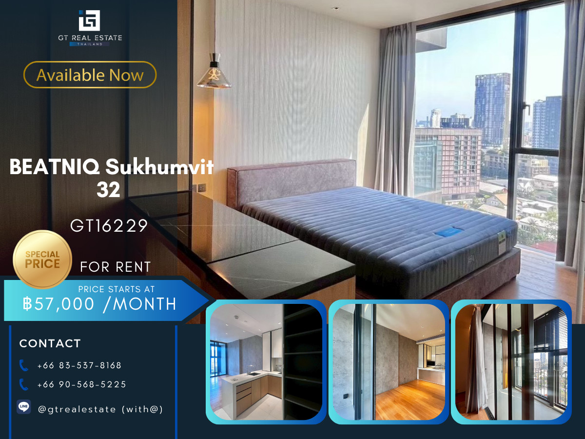 CondoSukhumvit, Asoke, Thonglor : 💎 GT16229 | Luxury condo for rent and sale at Beatniq Sukhumvit 32, convenient travel, close to BTS, shuttle available, ready to move in!!