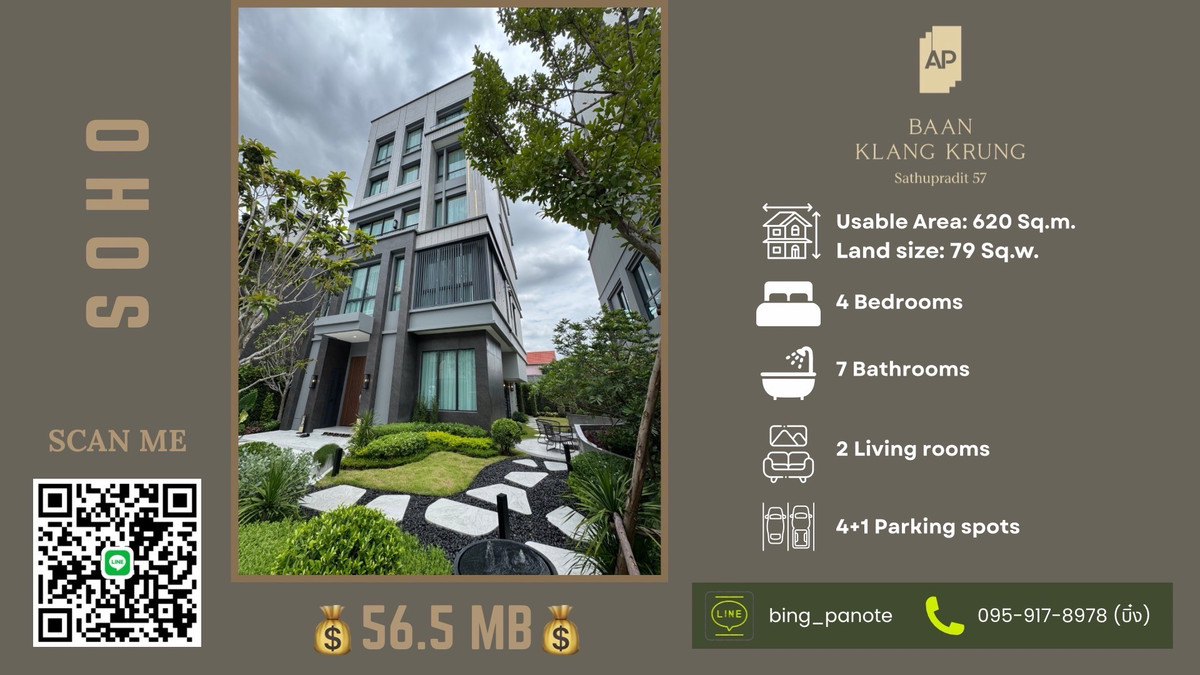 For SaleHouseRama3 (Riverside),Satupadit : A Rare SOHO Unit in Baan Klang Muang Sathu 57✨