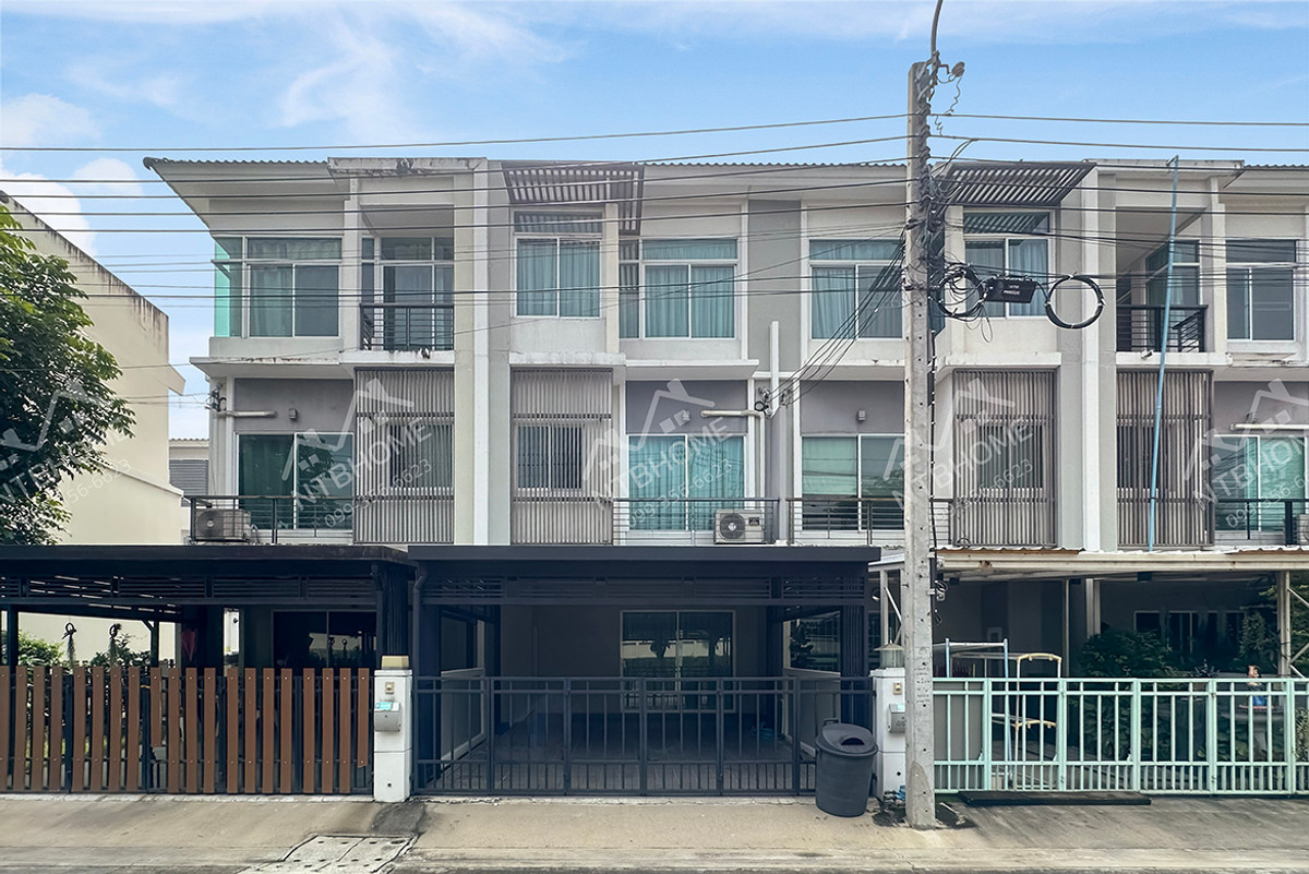 ขายทาวน์โฮมรัตนาธิเบศร์ สนามบินน้ำ พระนั่งเกล้า : ทาวน์โฮม 3 ชั้น เดอะเมทโทร รัตนาธิเบศร์ แปลงหน้าสวน ถนนเมนต้นโครงการ ต่อเติมครบพร้อมอยู่