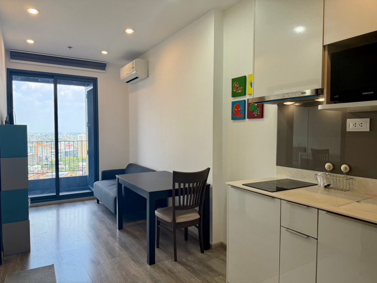 For RentCondoOnnut, Udomsuk : Rare unit at Ideo Mobi 66 💙 High floor with a stunning city view 🌆 Only 18,000 THB, ready to move in!