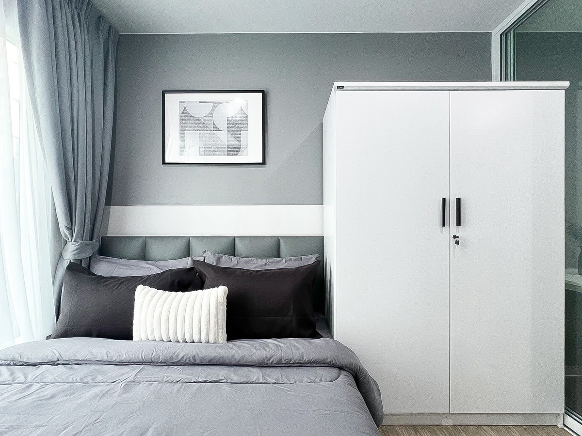 For RentCondoBangna, Bearing, Lasalle : Regent Home Bangna (Regent Home Bangna) 1 bedroom, 1 bathroom, size 28 sq m, 25th floor, Building B, rental price 11000 baht per month.