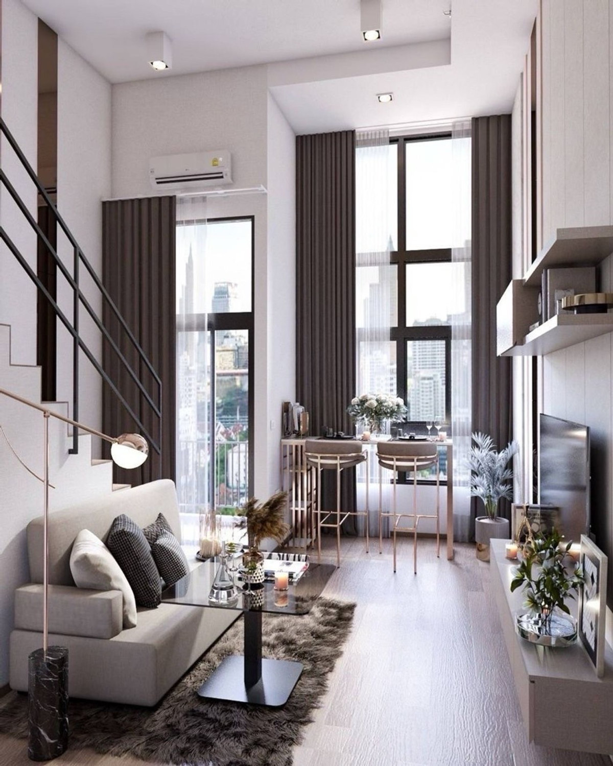 For RentCondoRama9, Petchburi, RCA : ideo rama 9 asoke | Loft 1 bedroom, 1 bathroom, 34 sq m, rent 28,000 baht/month in the heart of Rama 9, next to MRT.