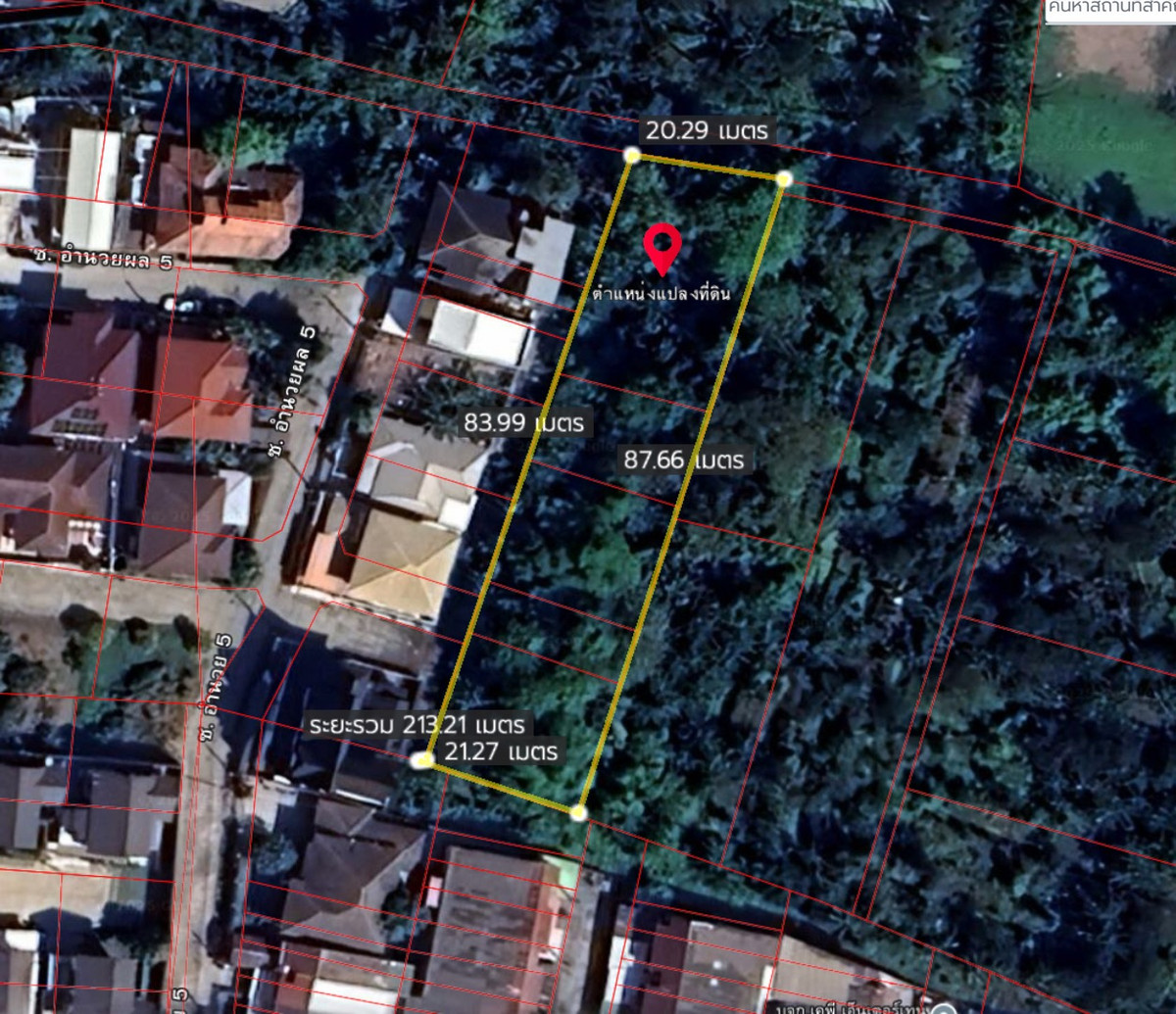 For SaleLandPinklao, Charansanitwong : Empty land for sale, Charansanitwong 37, Soi Amnuay 5, 1 rai 39.6 sq m. (439.6 sq m.), convenient travel, in a community area.