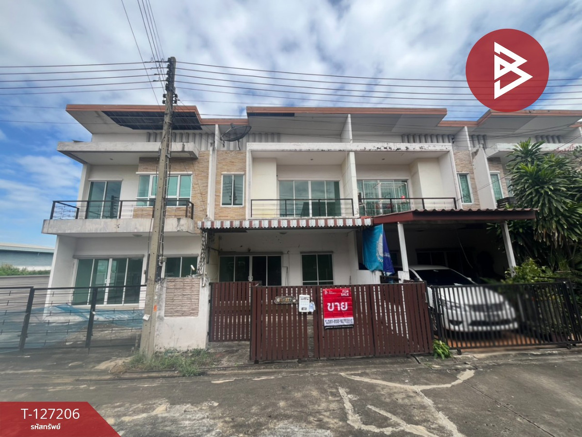 For SaleTownhomeMahachai Samut Sakhon : Townhouse for sale The Money Village, Krathum Baen (The Money), Samut Sakhon