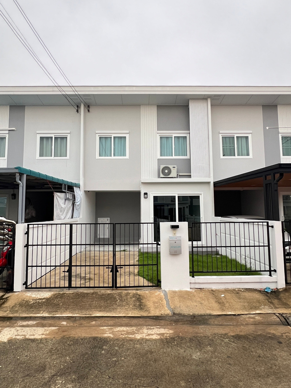 For RentTownhomeNonthaburi, Bang Yai, Bangbuathong : 2-storey townhouse for rent, fully furnished, ready to move in, Khunalai Begins 2 Village (Ban Kluai-Sai Noi Road)