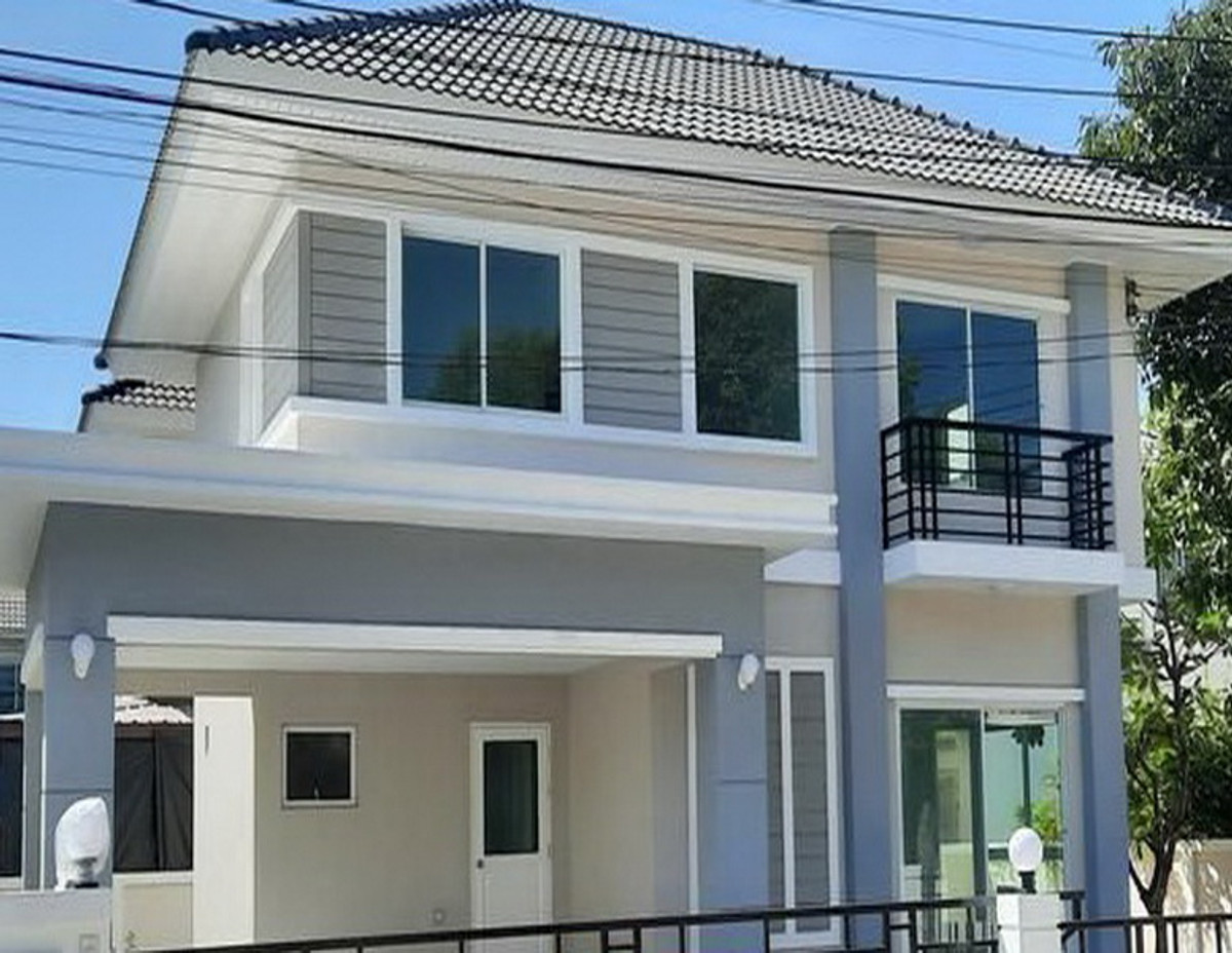 For SaleHouseNonthaburi, Bang Yai, Bangbuathong : Corner house, 5 bedrooms, detached house for sale, Sinbodi Bang Bua Thong, complete extension, in Soi Krom Land Bang Bua Thong.