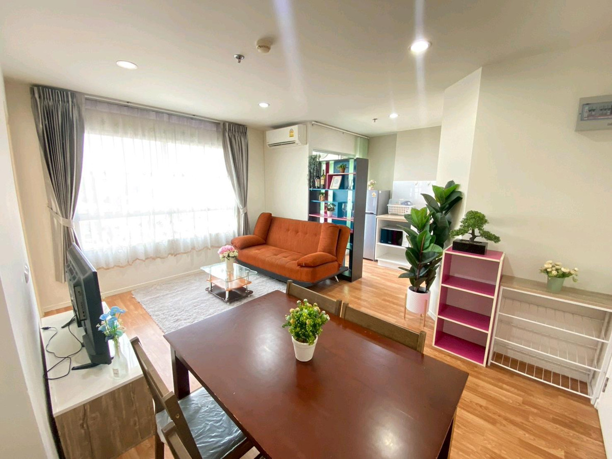 For RentCondoNawamin, Ramindra : Condo for rent, Lumpini Park Nawamin-Sri Burapha, 2 bedrooms, 2 bathrooms, size 46 sq m, price 13,500 including common areas, Building A2, 7th floor, city view, corner room.