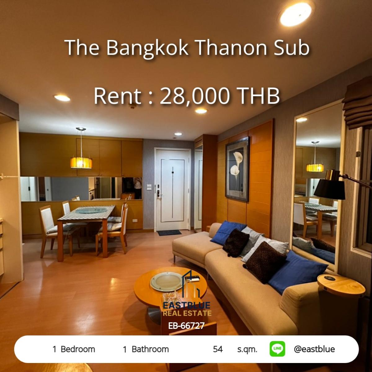 ให้เช่าคอนโดสีลม ศาลาแดง บางรัก : เช่า! คอนโด The Bangkok Thanon Sub 1 ห้องนอน ใกล้ BTS Samyan 
54 ตร.ม. สระว่ายน้ำ-ฟิตเนส เริ่ม 28,000 บาท/เดือน!