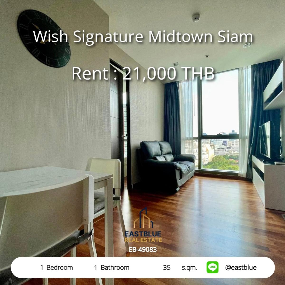 For RentCondoRatchathewi,Phayathai : Beautiful condo in the heart of Siam, 1 bedroom, ready to move in! 
Near BTS Ratchathewi, price only 21,000 baht/month!