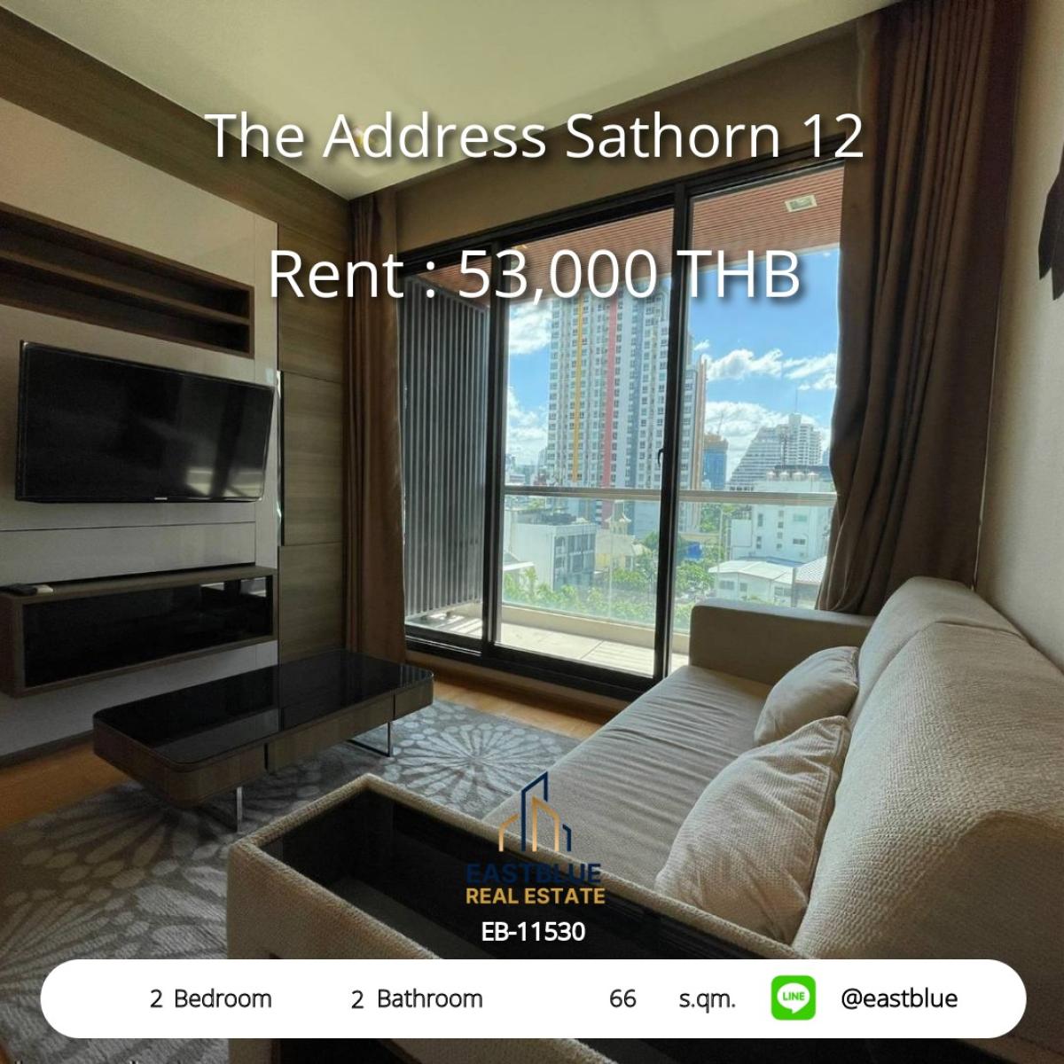 ให้เช่าคอนโดสาทร นราธิวาส : หรูใจกลางสาทร 2 นอน 2 น้ำ The Address Sathorn 12 
เพียง 53,000 บาท/เดือน ใกล้ BTS ช่องนนทรี พร้อมฟิตเนส-สระว่ายน้ำ!
