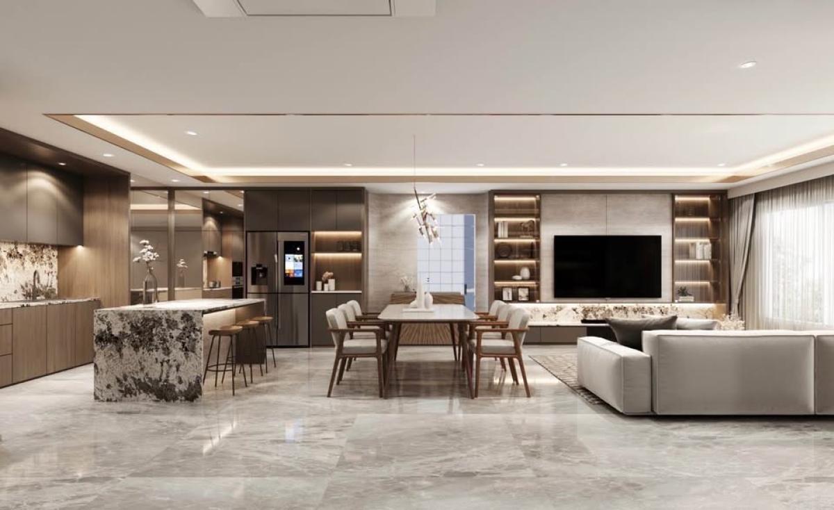 For SaleCondoHuahin, Prachuap Khiri Khan, Pran Buri : Actual price includes expenses, large room, 3 bedrooms, 195 sq m., in the heart of Sathorn, special price 15.8 million only!