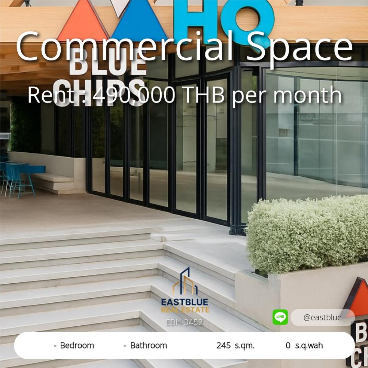 For RentShop HouseSukhumvit, Asoke, Thonglor : Commercial space for rent, 245 sq m, next to a prime location in the heart of the city. Good opportunity to invest or do business Ready to use immediately Contact now!