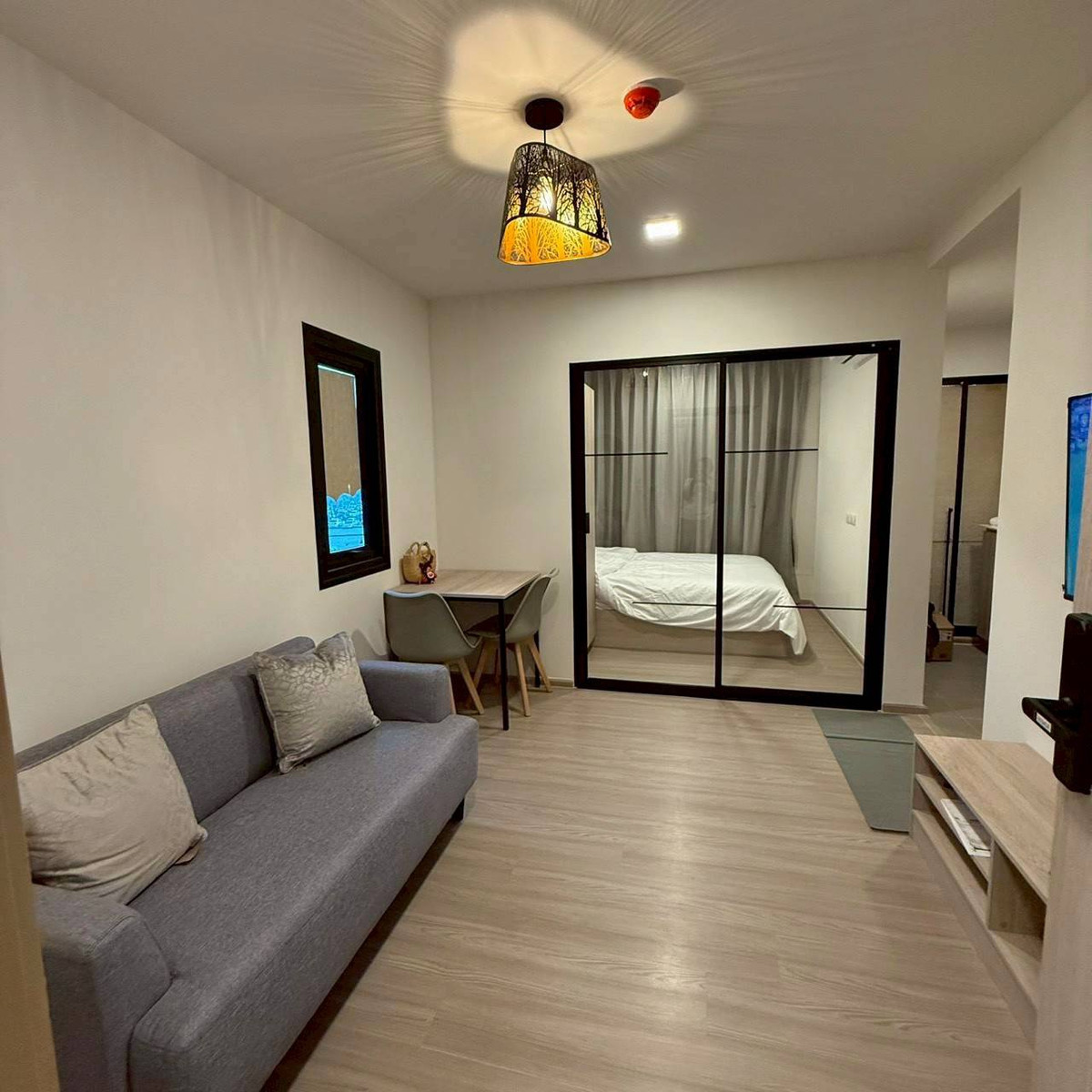 For RentCondoPattaya, Bangsaen, Chonburi : For rent: D Condo Sense Bang Saen, beautiful corner room, fully furnished, only 11,000/month. Contact: 062-9452428 | Line: @whitesand