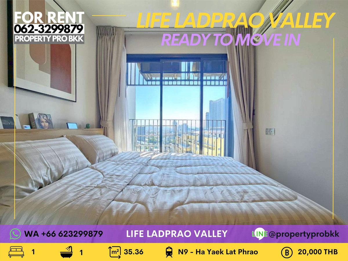 For RentCondoLadprao, Central Ladprao : 🌟 For Rent – Life Ladprao Valley | Stylish 1 Bedroom | Rooftop Pool & Full Facilities 