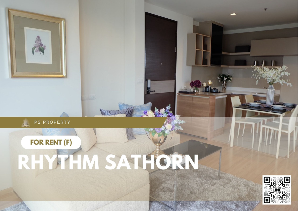 For RentCondoSathorn, Narathiwat : For rent 📍 Rhythm Sathorn 📍 2 rooms, 2 bathrooms, fully furnished and equipped, near BTS Surasak