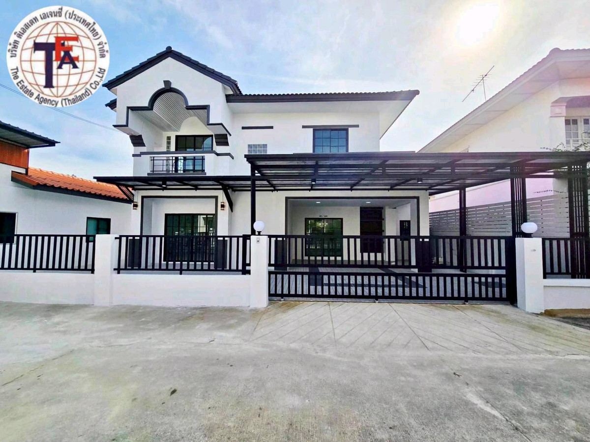 For SaleHouseNawamin, Ramindra : 2-story detached house for sale, Burirom Village, Khubon 41, Soi Suphannika 12, Ramintra Km 8, Fashion Island. Synphaet Hospital Nopparat Hospital pink electric train Liap Duan Market, Safari World, Sathit Phatthana School