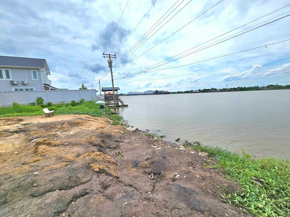 For RentLandChaengwatana, Muangthong : Land for rent next to the Chao Phraya River, 229.2 square wah, Bang Phut Subdistrict, Pak Kret District, Nonthaburi.