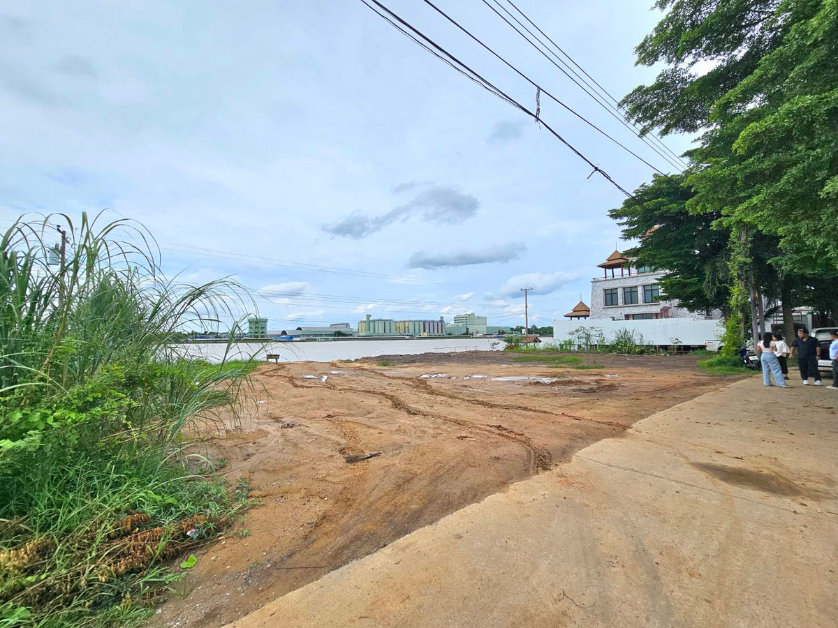 For RentLandChaengwatana, Muangthong : Land for rent next to the Chao Phraya River, 229.2 square wah, Bang Phut Subdistrict, Pak Kret District, Nonthaburi.