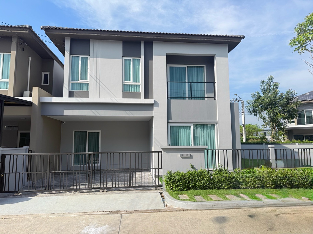 For RentSamut Prakan,Samrong : Single house for rent, 2 floors, 3 bedrooms, 3 bathrooms, Grand Pleno Mega Bangna.