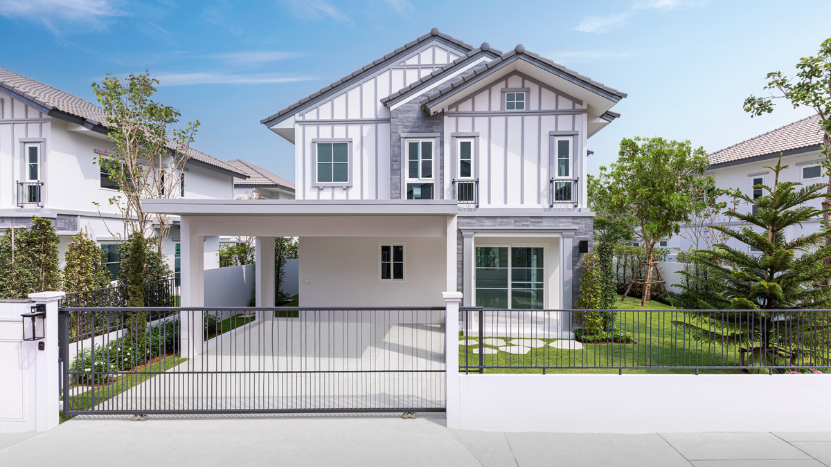 For RentHouseBangna, Bearing, Lasalle : House for rent, Villagio 3 Srinakarin–Bangna, 4 bedrooms (Rt-01)