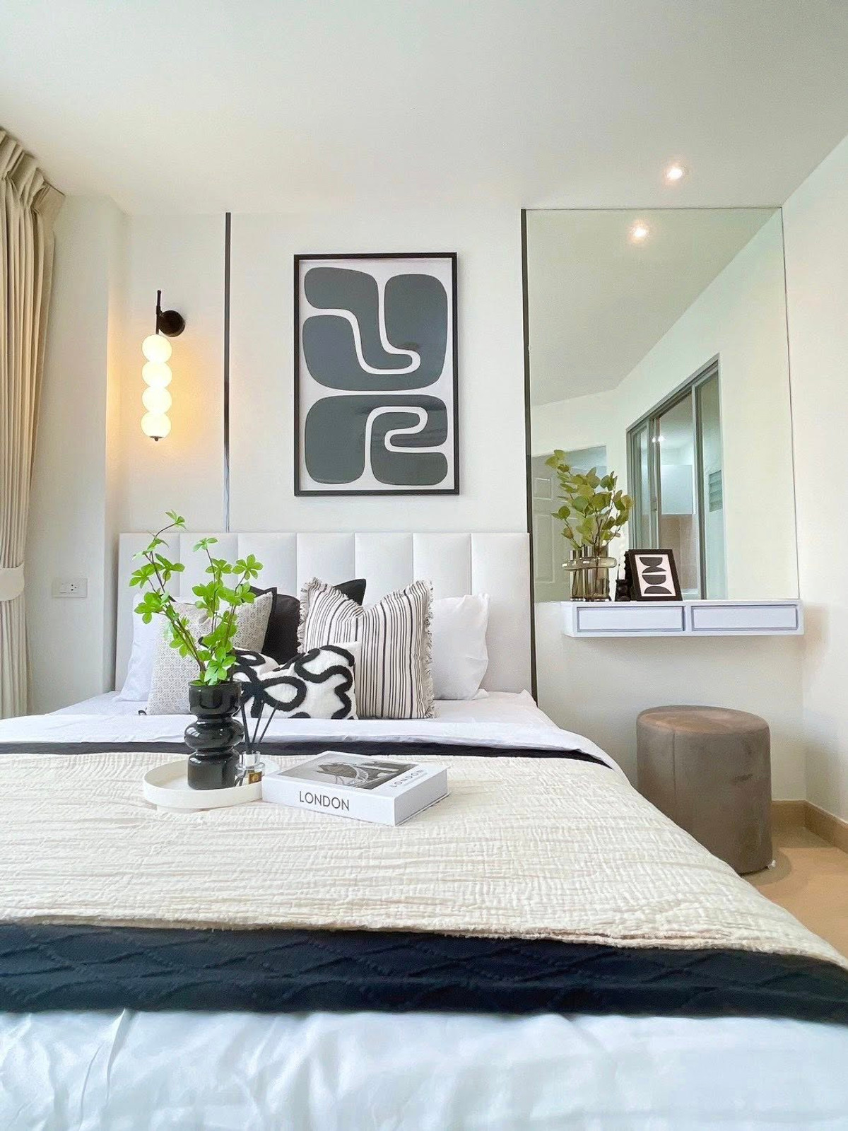 ขายคอนโดรามคำแหง หัวหมาก : K-6642 ห้องสวย ตกแต่งใหม่ เฟอร์นิเจอร์ เครื่องใช้ไฟฟ้า พร้อมอยู่ LPN บดินทร์เดชา วิวโล่ง 