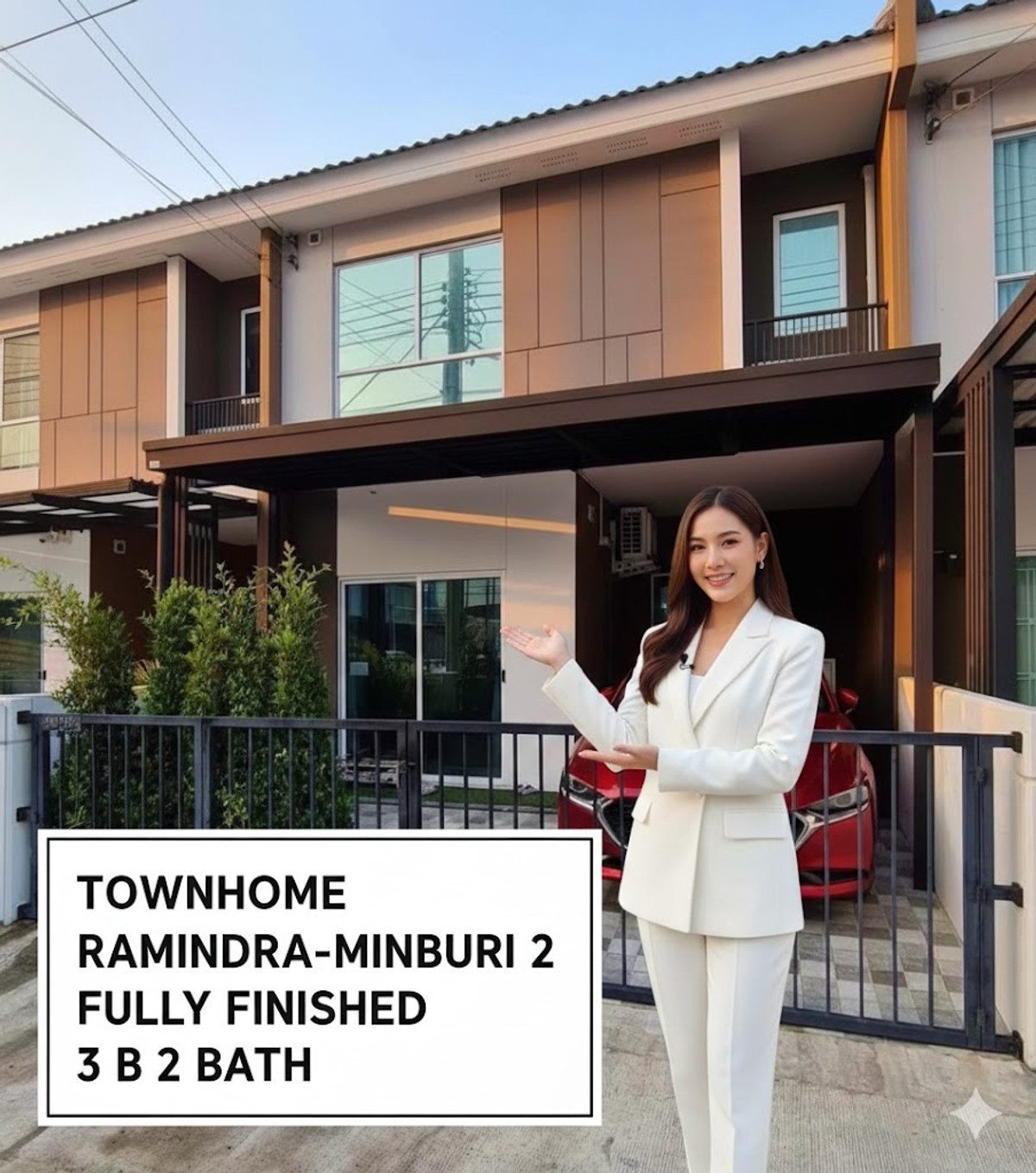 For RentTownhomeMin Buri, Romklao : House for rent Ramintra - Minburi 3 beds 3 bahts