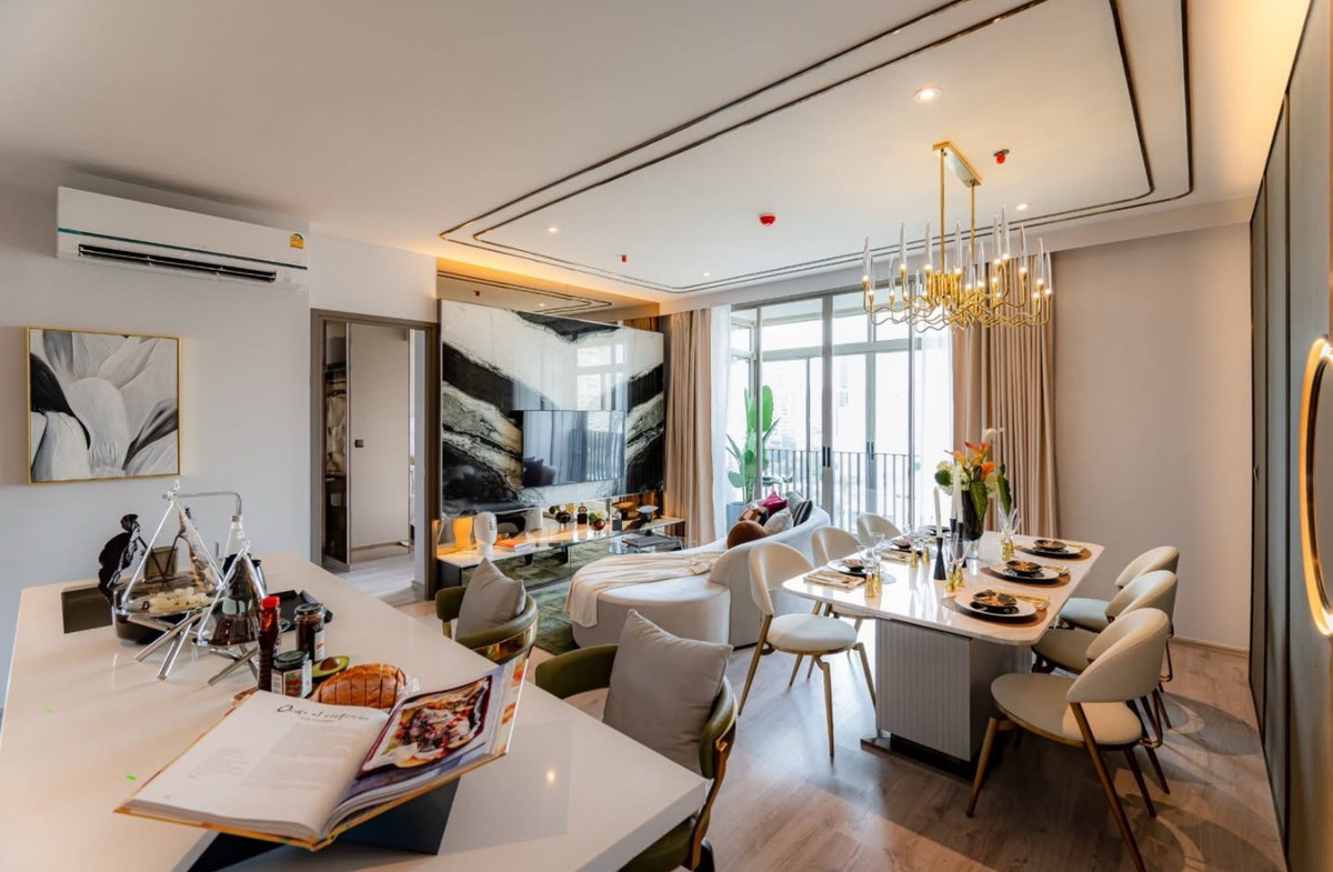 ให้เช่าคอนโดสุขุมวิท อโศก ทองหล่อ : Rental : Rhythm Ekkamai Estate Sukhumvit 63 • 2 Bedroom 2 Bathroom • Size area : 82 S.qm • 12 Floor