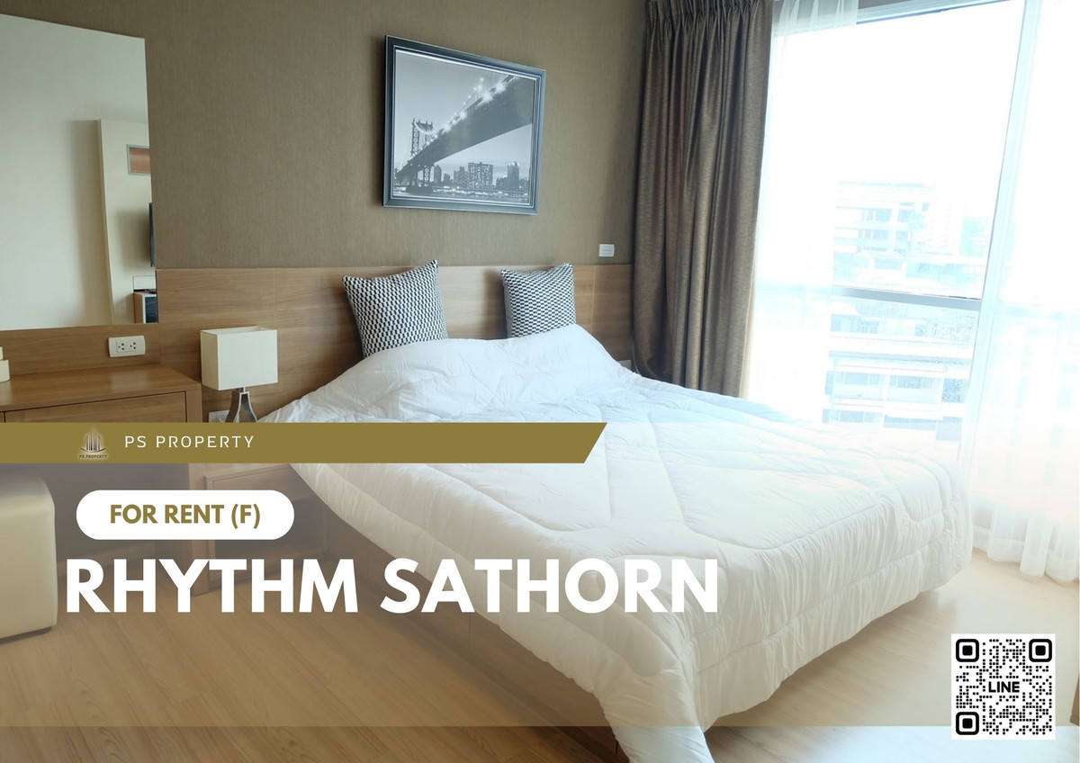 For RentCondoSathorn, Narathiwat : For rent 📍 Rhythm Sathorn 📍 2 rooms, 2 bathrooms, fully furnished and equipped, near BTS Surasak