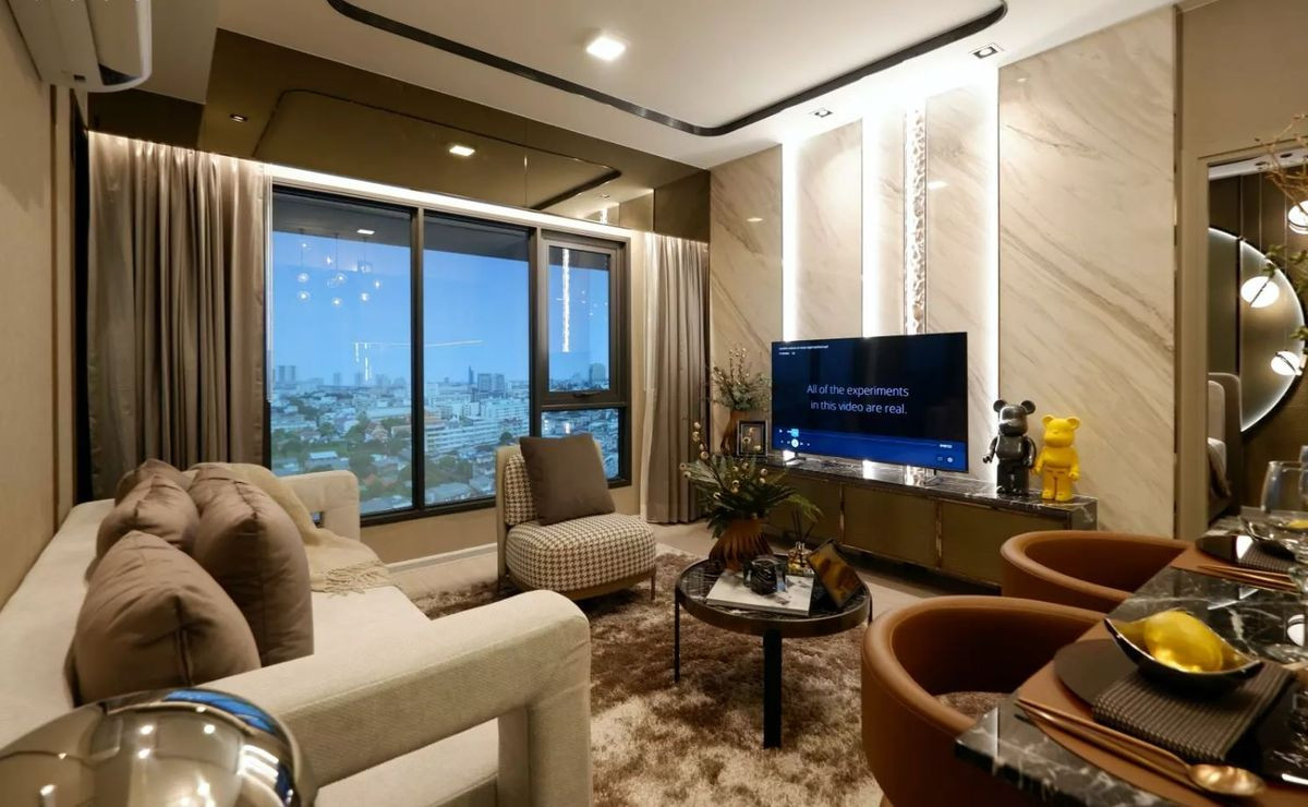 For SaleCondoWongwianyai, Charoennakor : Selling at a loss, corner room, 2 bedrooms, 2 bathrooms, Quintara MyDen Pho Nimit.