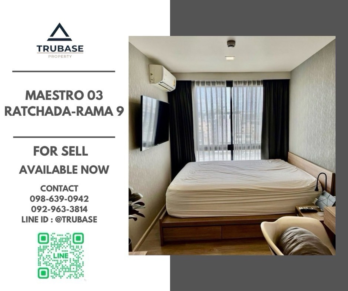 For SaleCondoRama9, Petchburi, RCA : 📍 Condo for sale Maestro 03 Ratchada-Rama 9, Low Rise condo in Soi Ratchadaphisek 3, near MRT Rama 9📍