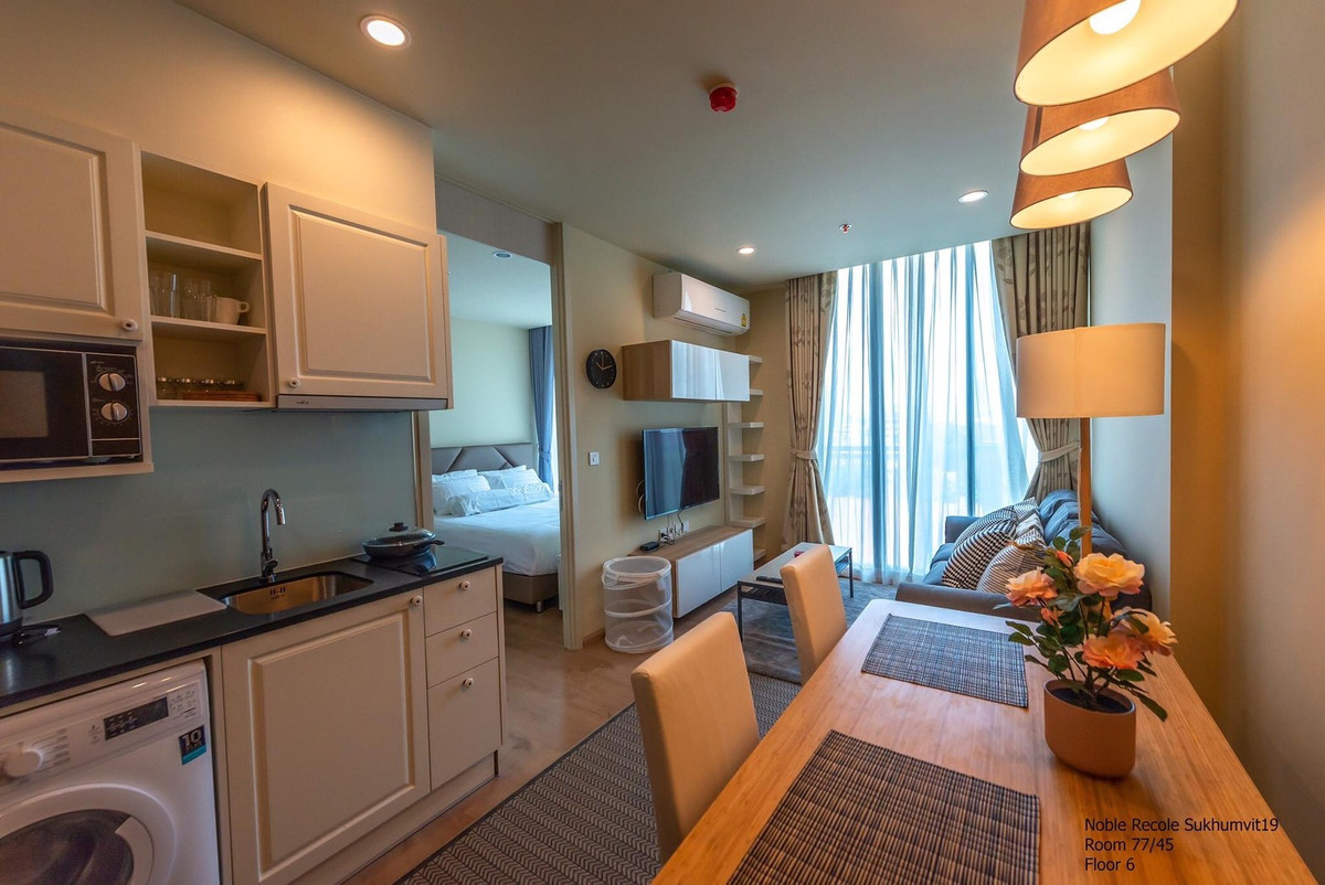 ให้เช่าคอนโดสุขุมวิท อโศก ทองหล่อ : [For Rent] Noble Recole Sukhumvit 19 | 1BR 35 sq.m | Near BTS Asoke | 30,000 THB | Ref: T2087 | LINE: @323gqmho
