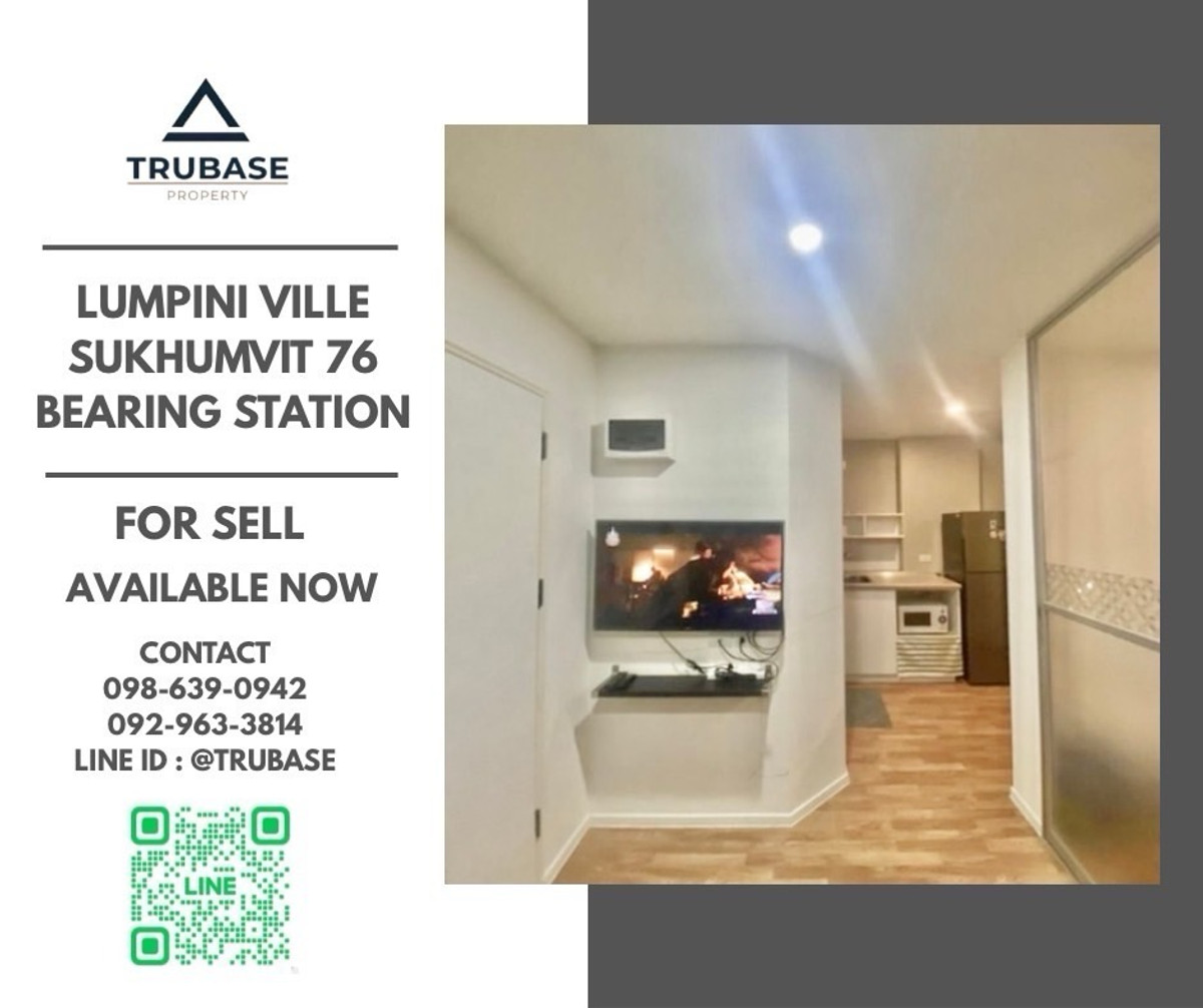 For SaleCondoSamut Prakan,Samrong : 📍For sale Lumpini ville sukhumvit 76 near BTS Samrong 📍