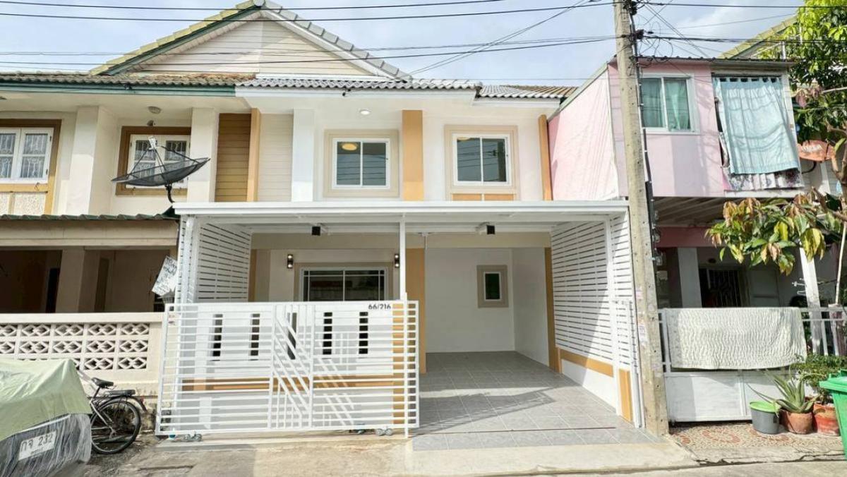 ขายทาวน์โฮมนนทบุรี บางใหญ่ บางบัวทอง : ขายทาวน์เฮ้าส์/ทาวน์โฮม  พฤกษา 30 บ้านกล้วย-ไทรน้อย หน้ากว้าง รีโนเวทใหม่ พิมลราช บางบัวทอง นนทบุรี CX-128598