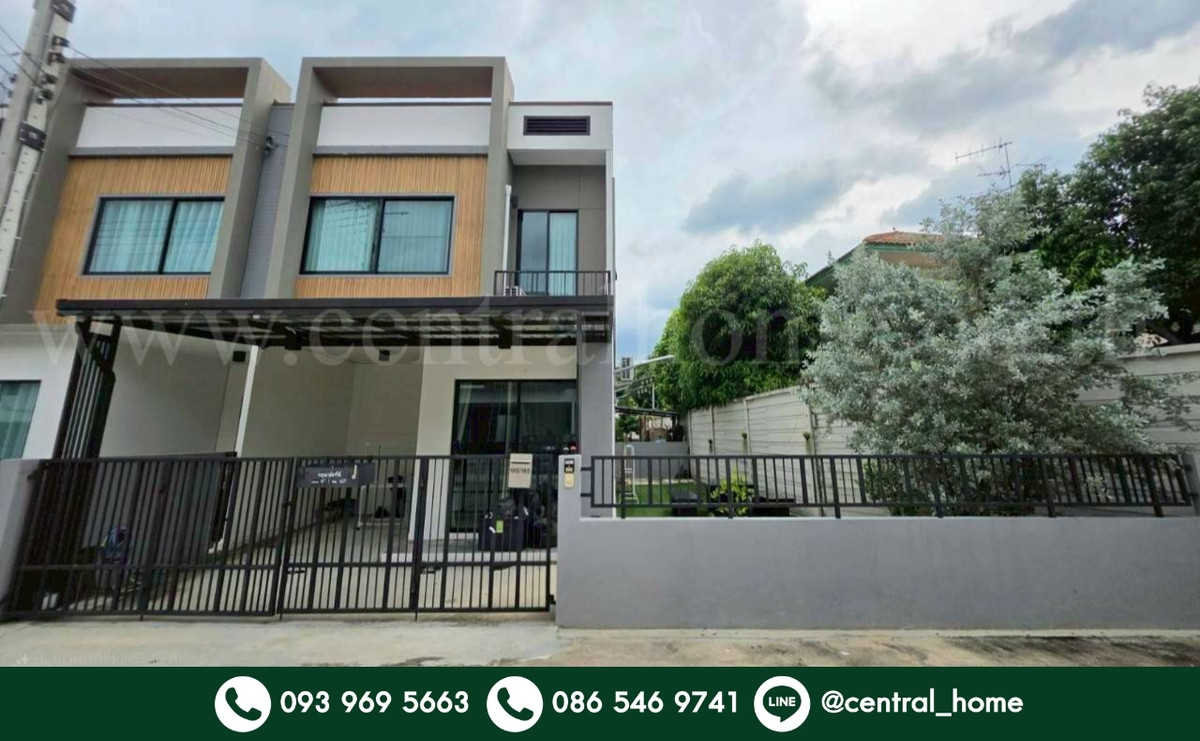 For SaleTownhomePathum Thani,Rangsit, Thammasat : Townhouse Esgate Town Ratchaphruek - Tiwanon, corner plot.