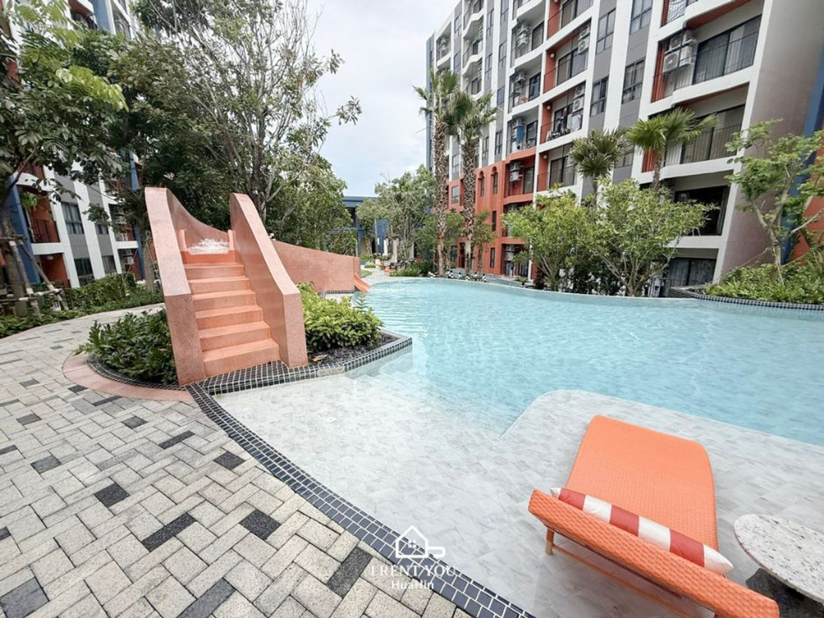 For RentHuahin, Prachuap Khiri Khan, Pran Buri : 🌴✨ Living in Hua Hin but it's like staying at a resort every day! For Rent luxury condo 𝐂𝐚𝐛𝐚𝐧𝐚𝐬 𝐇𝐮𝐚 𝐇𝐢𝐧 beautiful room 𝟑𝟑 sq m 𝟏 bedroom 𝟏 bathroom 𝟏️ very good atmosphere. Feels like staying in a pool villa! 💦 📍Just a few minutes to the Hua Hin sea, near