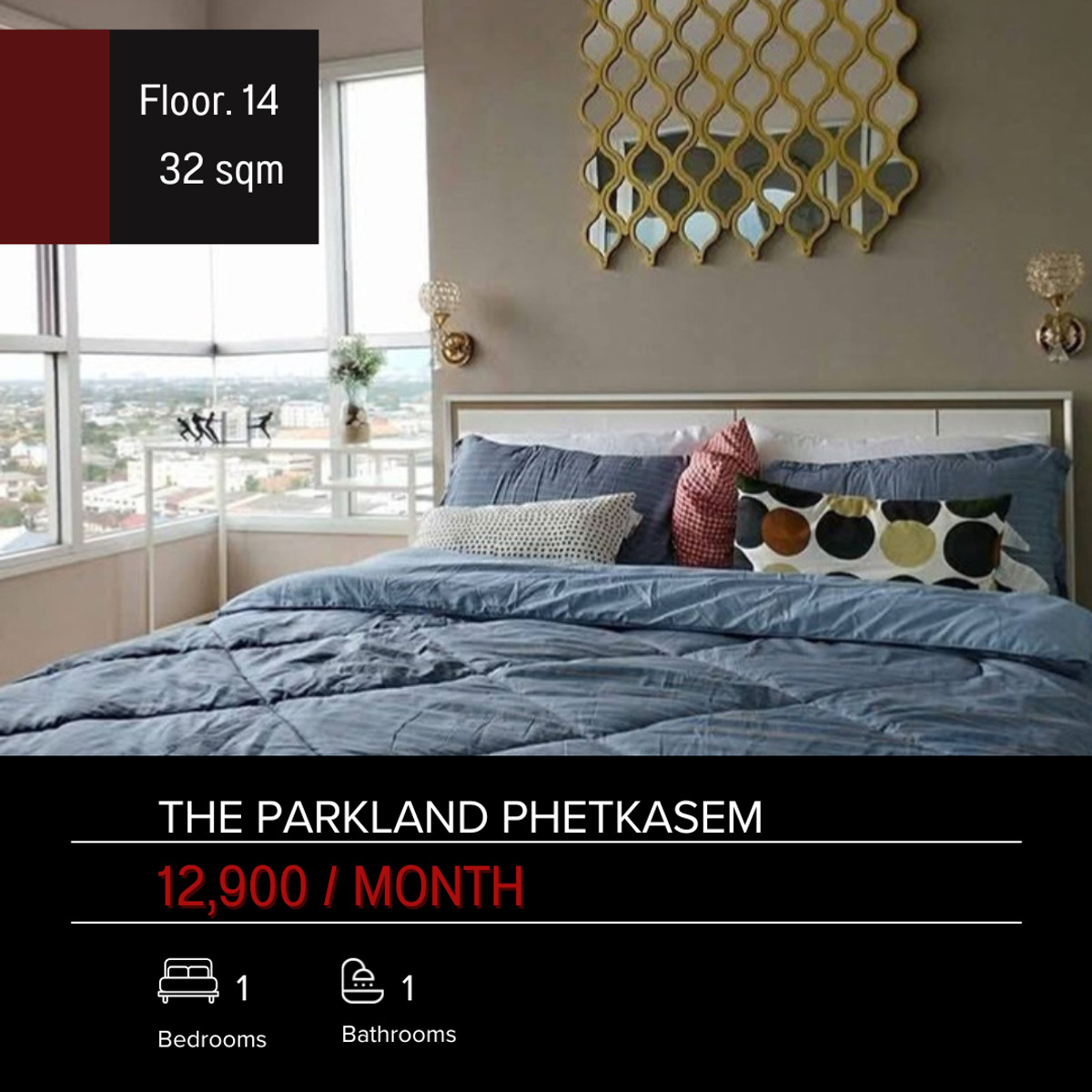 For RentCondoBang kae, Phetkasem : The Parkland Phetkasem 1bed 1bath