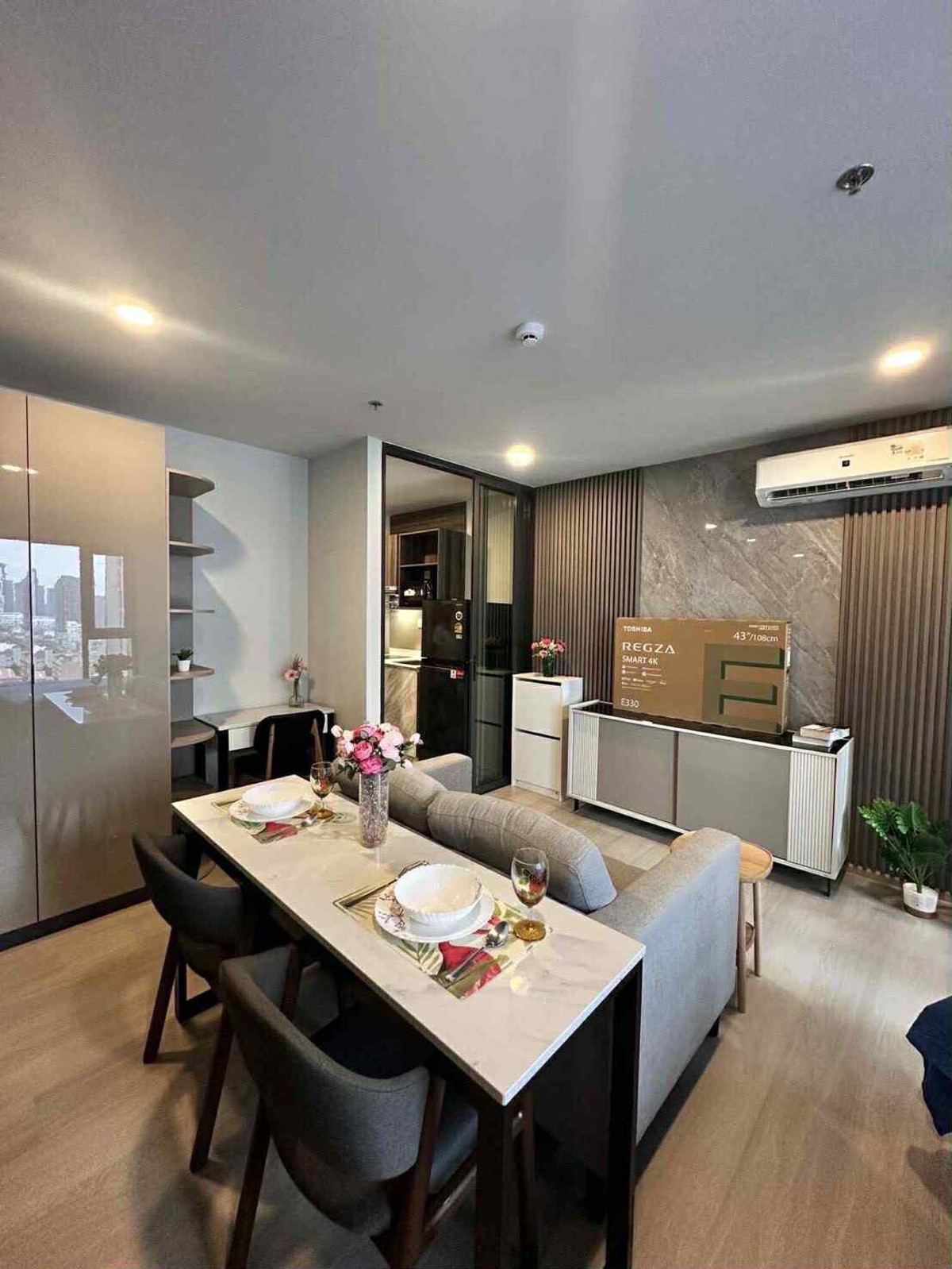 For RentCondoOnnut, Udomsuk : P-2875 room ready to move in near BTS On Nut Aspire Onnut Station